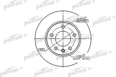 Диск тормозной передний PATRON PBD1612