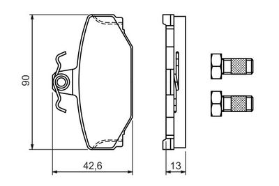 Колодки тормозные дисковые BOSCH 0986460995