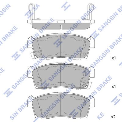 Колодки тормозные SANGSIN SP1592A