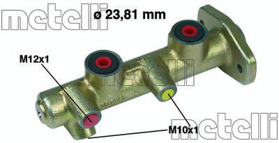 Цилиндр тормозной главный METELLI 050270