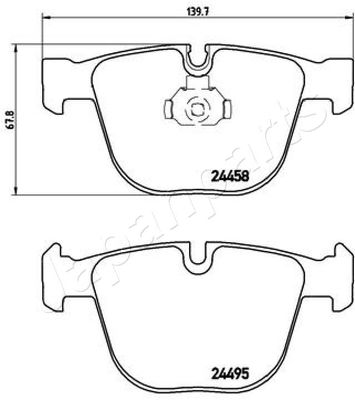 Колодки тормозные задние JAPANPARTS PP0117AF