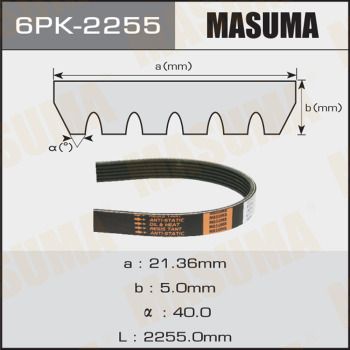 Ремень ручейковый Masuma 6PK2255