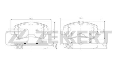 Колодки тормозные дисковые задние Zekkert BS1967