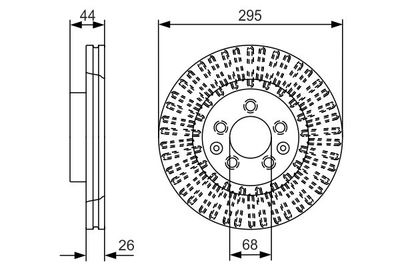 Диск тормозной передний BOSCH 0986479D16