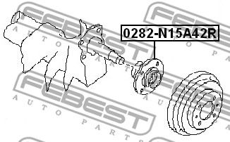 Ступица задняя FEBEST 0282N15A42R