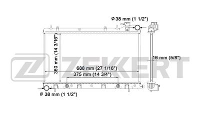 Радиатор охлаждения двигателя Zekkert MK1448