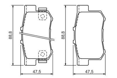 Комплект колодок для дискового тормоза BOSCH 0986494358