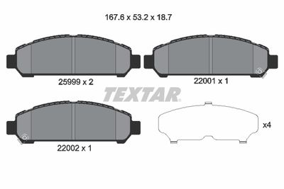 Колодки тормозные дисковые TEXTAR 2599901