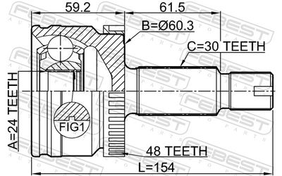 ШРУС наружный передний правый LYNXauto CO1855A