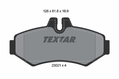Колодки тормозные задние TEXTAR 2302101