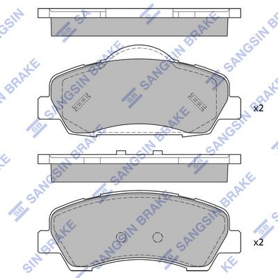 Колодки тормозные передние SANGSIN SP4208