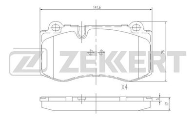 Колодки тормозные FRITEC SPC8343ZD1223