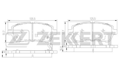 Колодки тормозные дисковые передние Zekkert BS1130