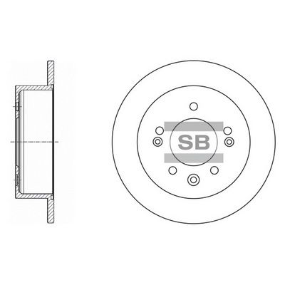 Диск тормозной задний SANGSIN SD1020
