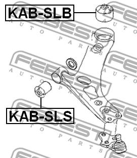 Сайлентблок рычага переднего задний FEBEST KABSLB