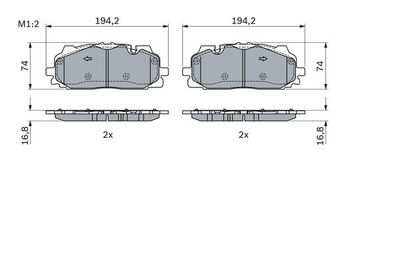 Колодки тормозные дисковые передние BOSCH 0986424429