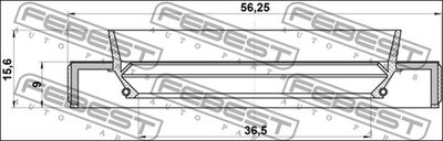 Сальник привода FEBEST 95HBY38560916L