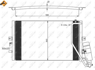 Радиатор кондиционера с осушителем NRF 35558