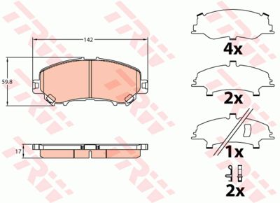 Колодки тормозные передние TRW GDB3648