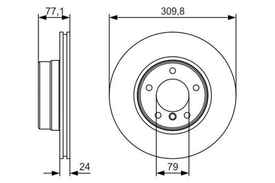 Диск тормозной передний BOSCH 0986479S29