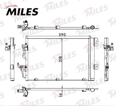 Радиатор кондиционера Miles ACCB008
