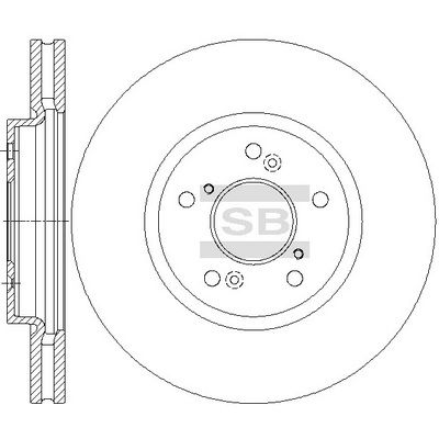Диск тормозной передний SANGSIN SD4126