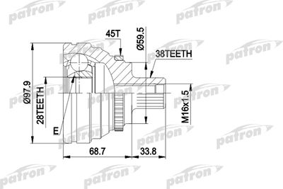 ШРУС наружный комплект PATRON PCV1277