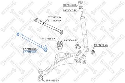 Рычаг подвески задний нижний правый STELLOX 5771104SX