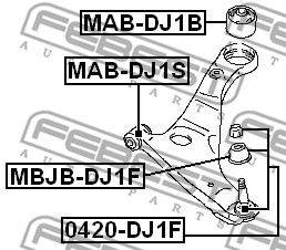 Сайлентблок FEBEST MABDJ1B