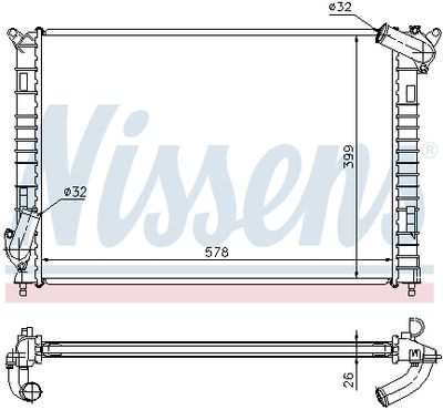 Радиатор системы охлаждения NISSENS 69701A
