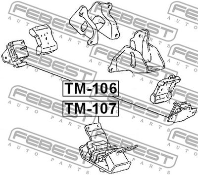 Опора двигателя FEBEST TM107