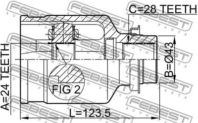 ШРУС внутренний правый FEBEST 0511M320MTRH