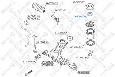 Подшипник опоры амортизатора STELLOX 2673002SX