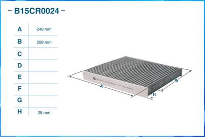 Фильтр салона угольный CWORKS B15CR0024