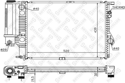 Радиатор STELLOX 1025022SX