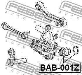 Сайлентблок цапфы плавающий FEBEST BAB001Z