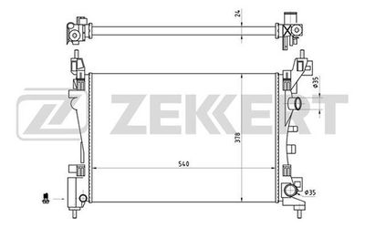 Радиатор охлаждения двигателя Zekkert MK1242