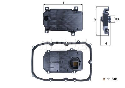 Фильтр АКПП с прокладкой MAHLE HX187KIT