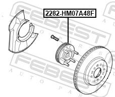 Ступица колеса FEBEST 2282HM07A48F