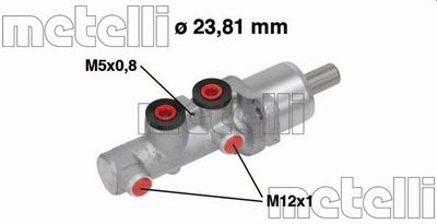 Цилиндр тормозной главный METELLI 050668