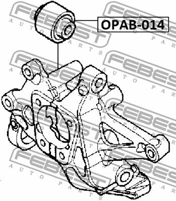 Сайлентблок цапфы задней FEBEST OPAB014