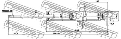 Амортизатор задний FEBEST 03658536R