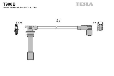 Провод высоковольтный TESLA T980B