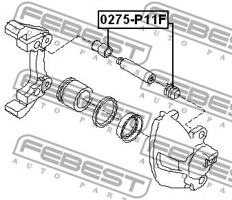 Ремкомплект суппорта тормозного переднего FEBEST 0275P11F