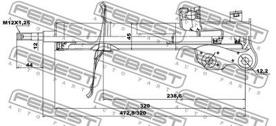 Амортизатор передний левый FEBEST 02666690FL