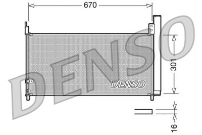 Радиатор кондиционера DENSO DCN50037