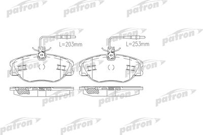 Колодки тормозные дисковые передние PATRON PBP1000