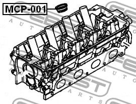 Кольцо уплотнительное свечного колодца FEBEST MCP001