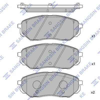 Колодки тормозные передние SANGSIN SP1690