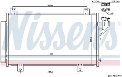 Радиатор кондиционера NISSENS 940575
